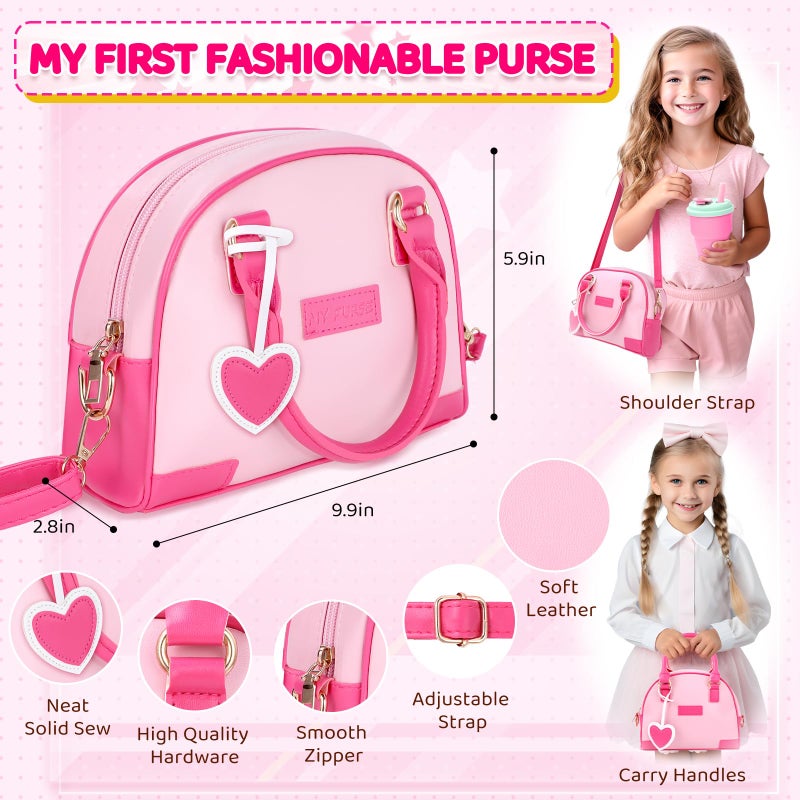 INNOCHEER Little Girls Purse  Kids Toy Purse with Pretend Makeup  Play Purse for Little Girls  Pretend Play Toddler Purse  Birthday Christmas Princess Gifts Toys for Girls 3 4 5 6 7 8 Year Old - Image 2